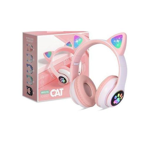 Cat Headphones Bluetooth Wireless Earphones With Built-in Mic, For Android MP3 Player
